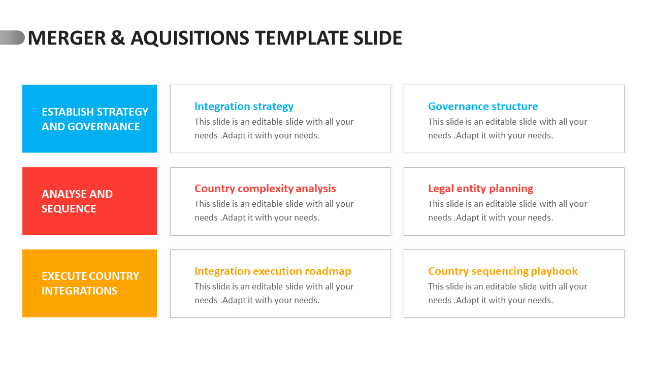 Simple Merger & Aquisitions Template Slide 